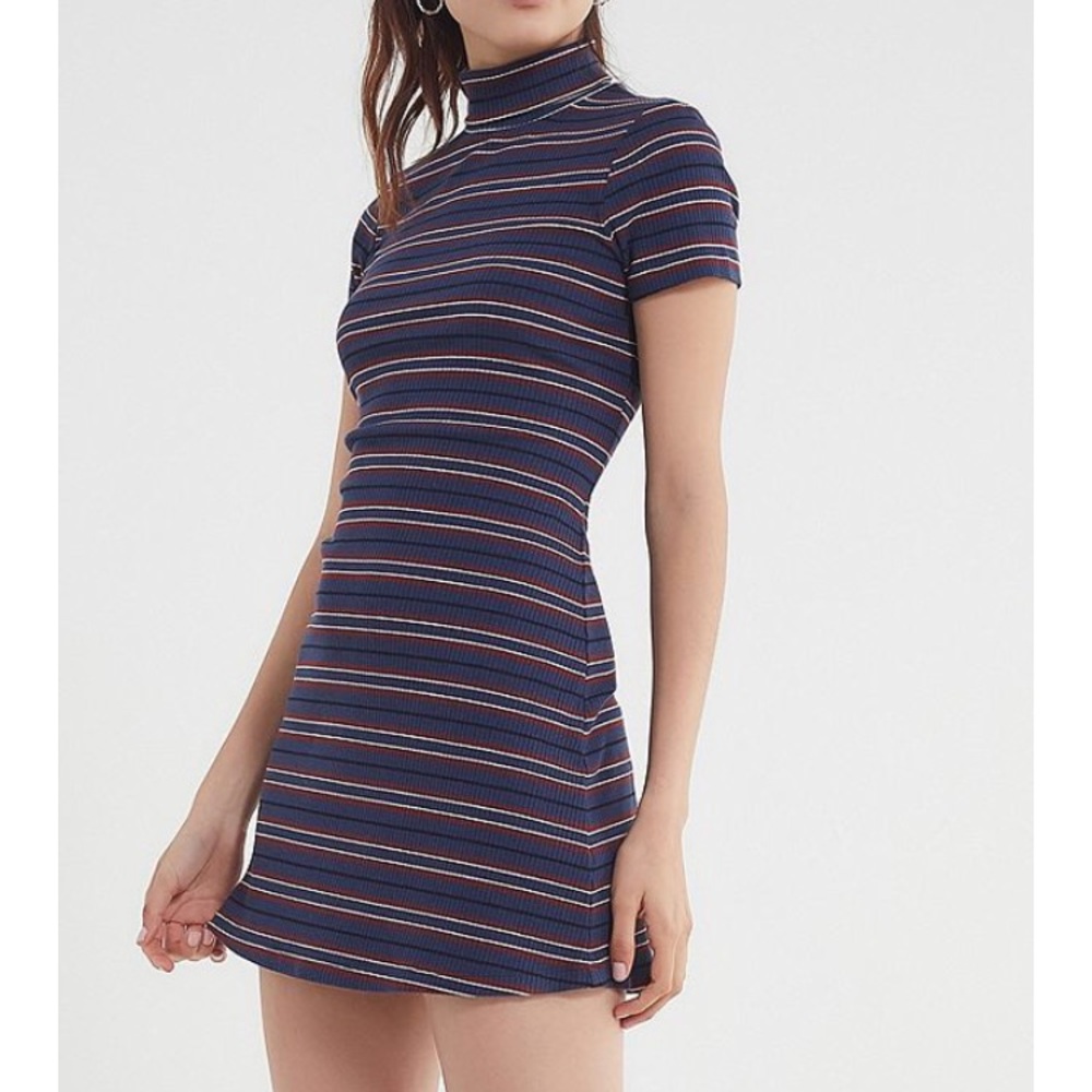 Urban Outfitters Striped Turtleneck Dress